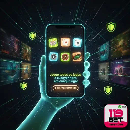 Tela de casino mobile com interface amigável e acessível