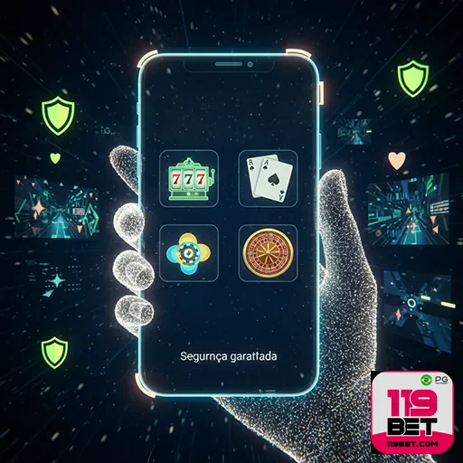 Ícone de cadeado reforçando segurança em casino mobile