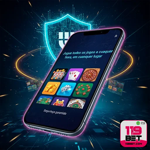 Imagem da interface do aplicativo 119bet mostrando apostas esportivas e promoções do site 119bet.